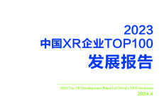 中国企业评价协会：2023中国XR企业TOP100发展报告