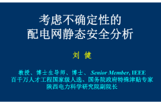 陕西电力科学研究院（刘健）：考虑不确定性的配电网静态安全分析报告